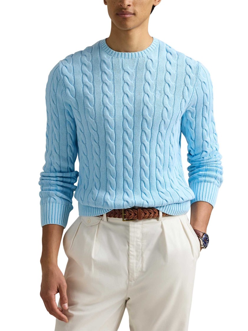 Polo Ralph Lauren Cable-knit Cotton Sweater With Pony Embroidery