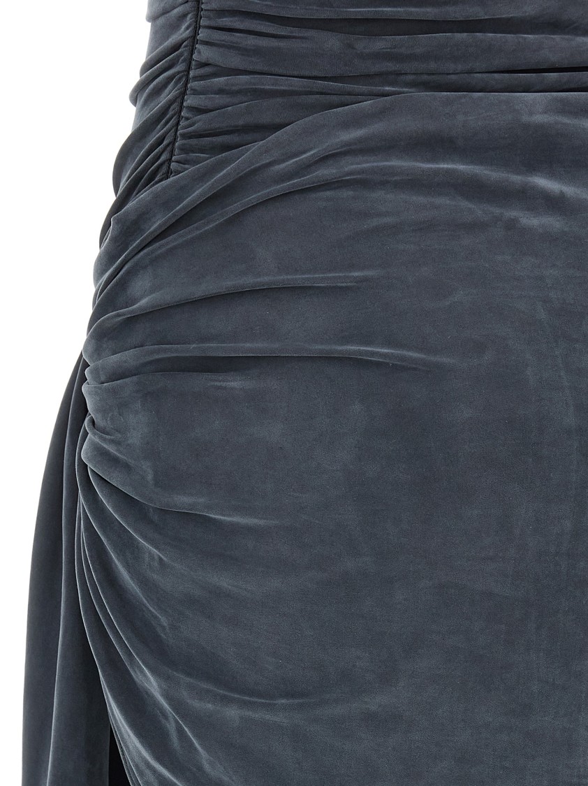 Alexander Wang Vintage Effect Stretch Jumpsuit With Knot Detail In Gray