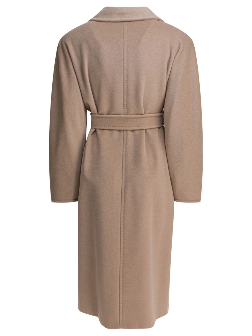 Max Mara Relaxed Fit Wool-cashmere Coat With Kimono Sleeves In Brown