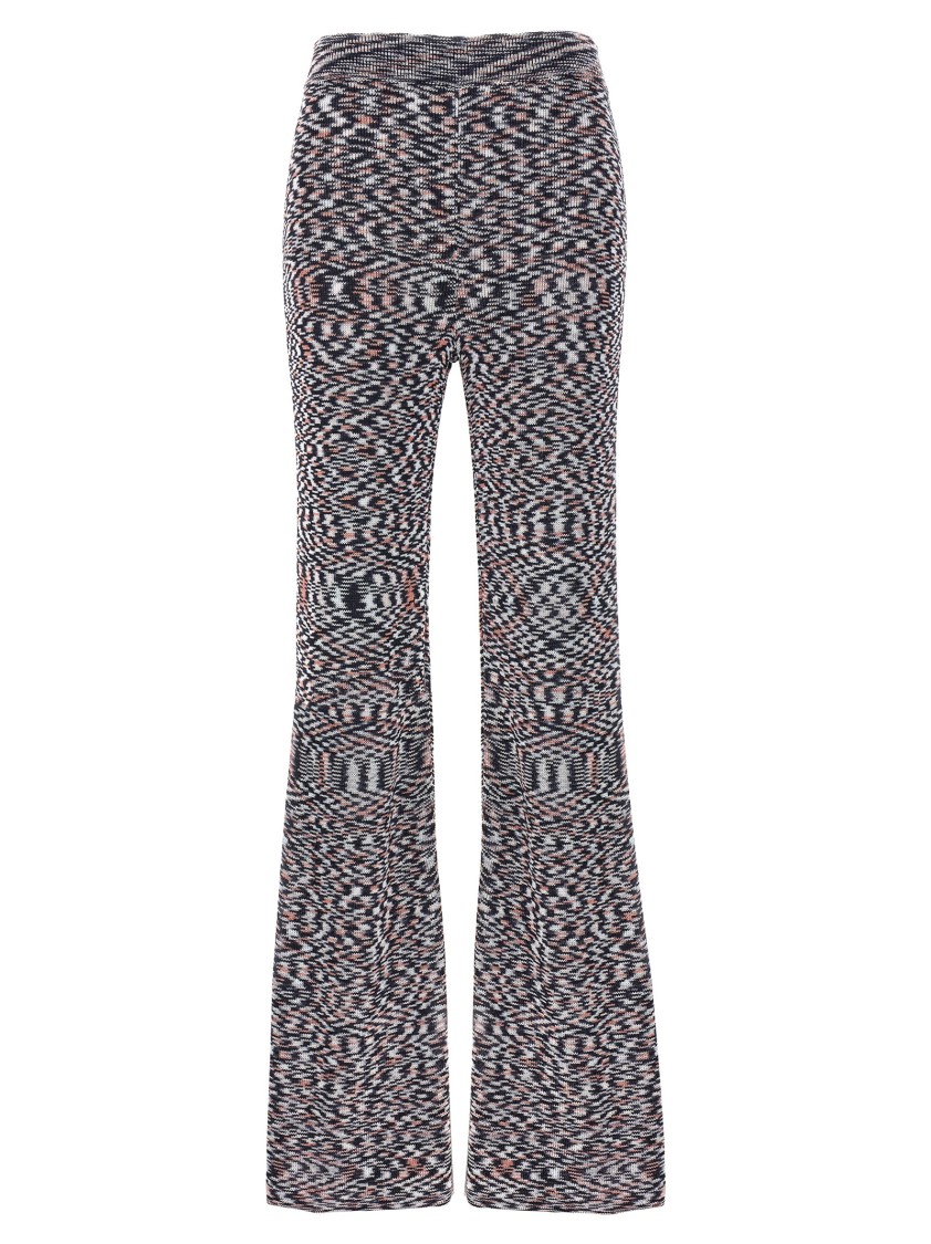 Missoni Intricate Patterned Trousers With Flared Leg Design In Gray