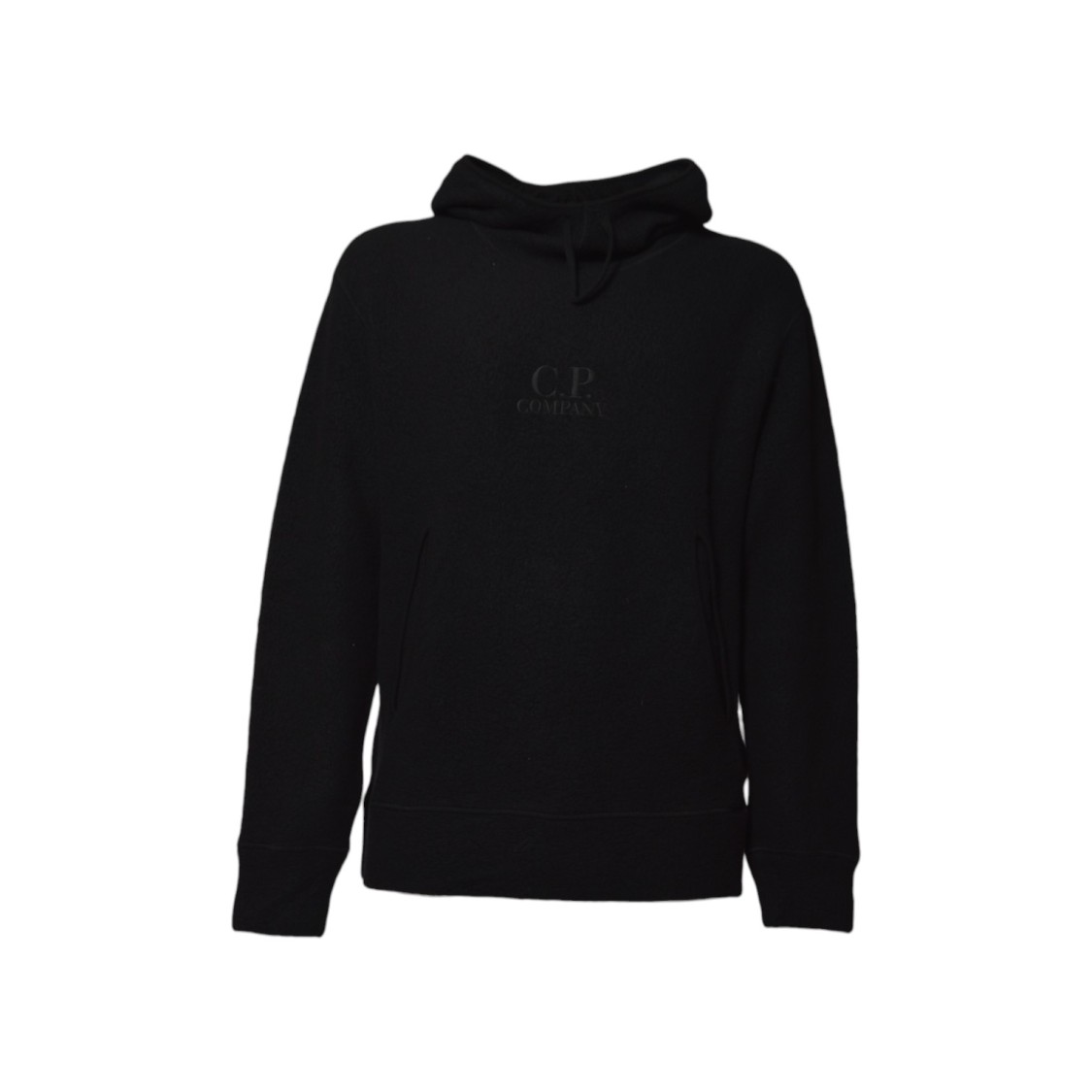 パーカー・フーディ C.P. Company Black Wool Fleece Polar Hoodie C.p. Company Black Wool Fleece Polar Hoodie Pullover | ModeSens