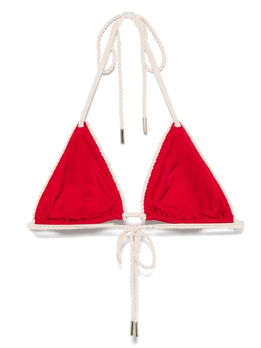 La Perla Textured Triangle Bikini Top With Removable Padding In Multi