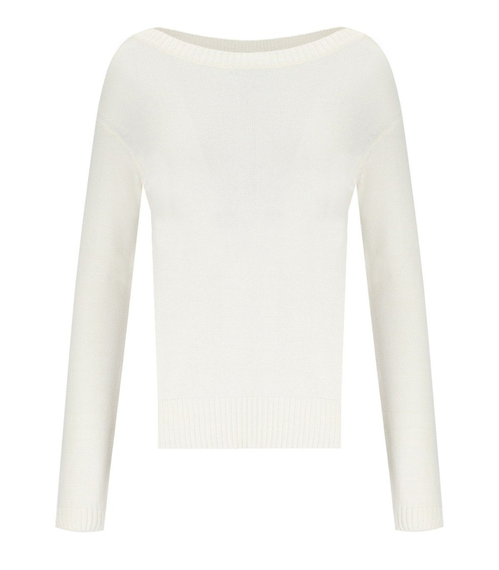 Max Mara Svago White Sweater In Neutral