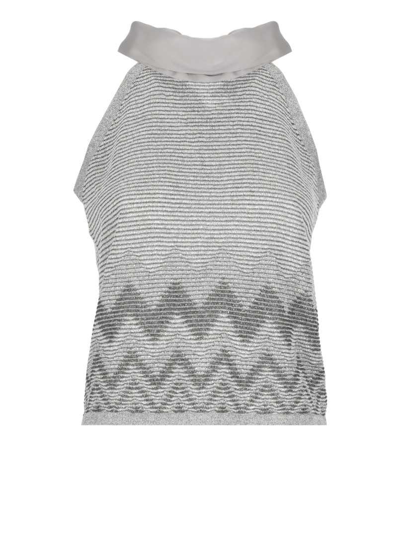 D Exterior D. Exterior Silver Lurex Top