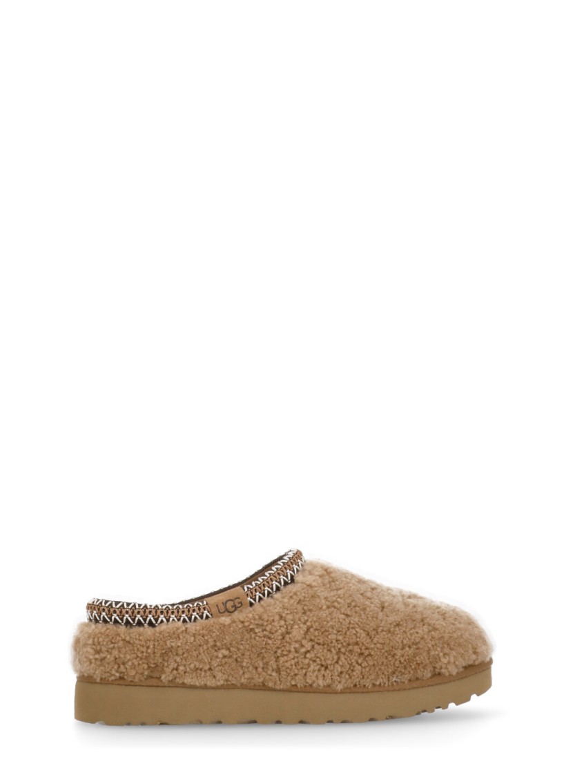 Shop Ugg Tasman Maxi Curly Slippers In Brown