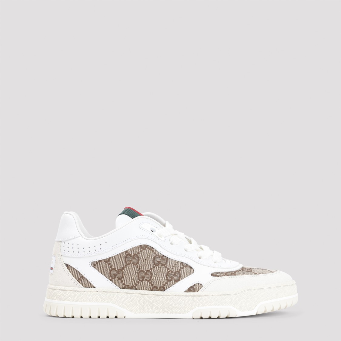 Gucci Re-web Trainer In Original Gg Canvas Women In White