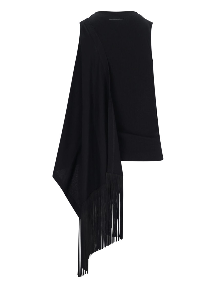 Shop Mm6 Maison Margiela Mm6 By Maison Margiela Draped Tank Top – Black