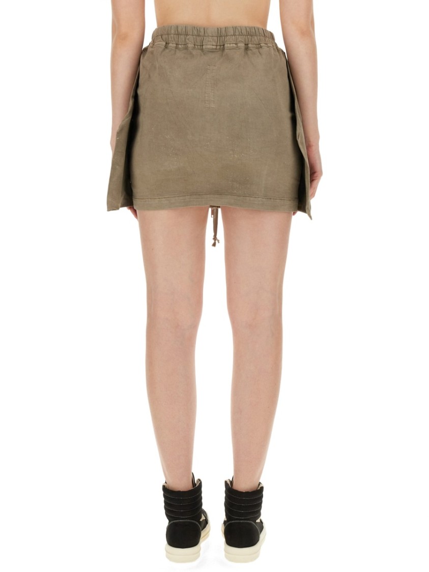 Rick Owens Drkshdw Mini Lido Skirt In Neutrals
