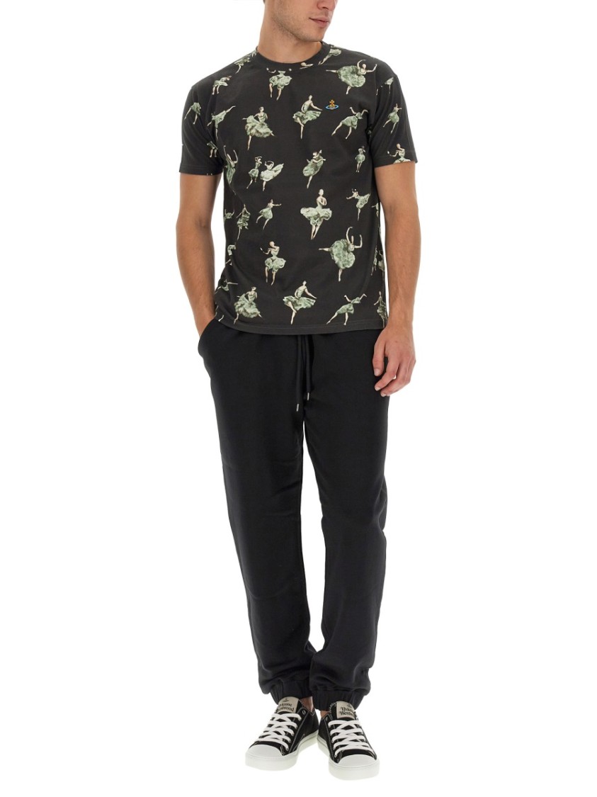 Vivienne Westwood Black Jogging Pants With Elastic Waistband In Black
