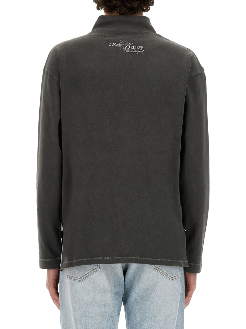 ERL ERL PRINT T-SHIRT WITH HIGH NECKLINE AND LONG SLEEVES