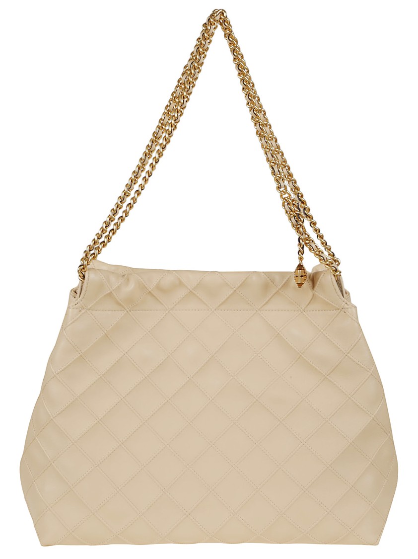 Tory Burch Fleming Drawstring Shoulder Bag In Neutral