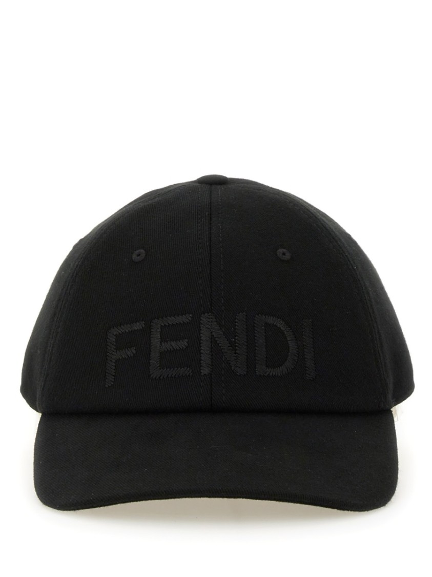 Fendi Structured Black Baseball Hat