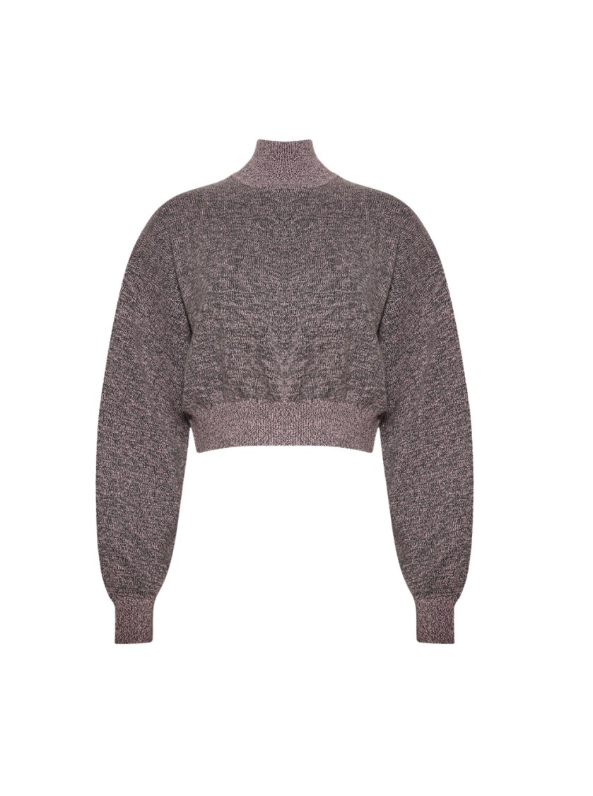 Alexander Wang T T By Alexander Wang Cropped Sweater With Embossed Logo Pink