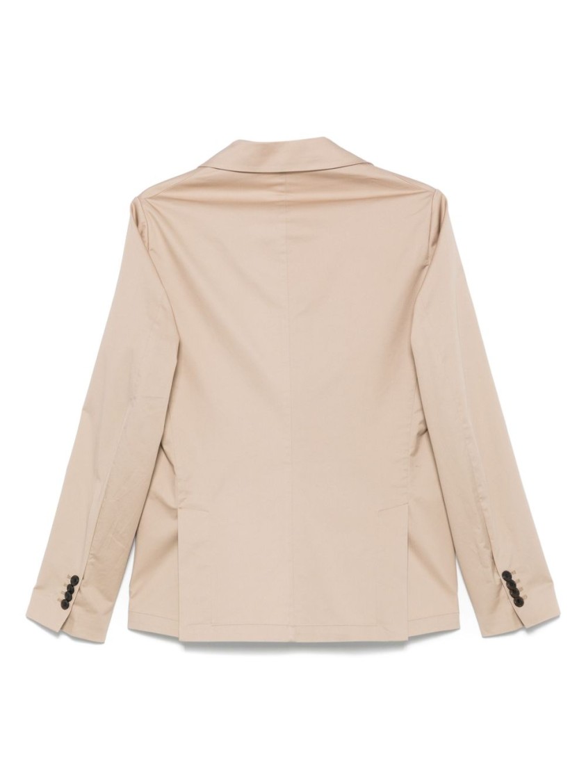 Shop Daniele Alessandrini Tailored Beige Jacket With Classic Notch Lapel