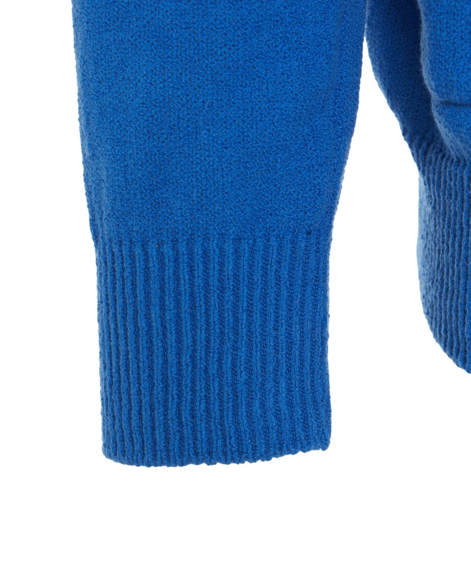 AMARANTO AMARANTO BLUE COTTON BLEND CARDIGAN