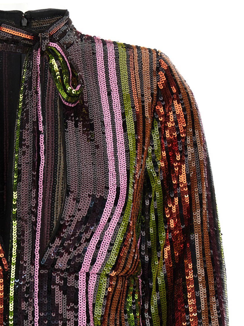 Dsquared2 Disco Queen Sequin-embellished Minidress In Brown