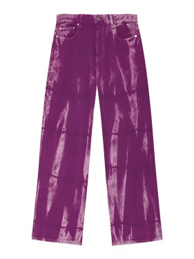 デニム・ジーパン Ganni Overdyed Purple Heavy Denim Marri Jeans Boysenberry Purple Overdyed Marri Jeans | GANNI US