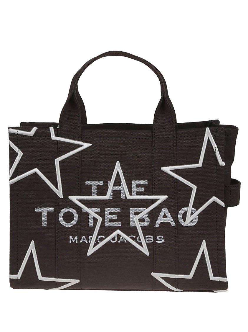 Shop Marc Jacobs Black Cotton Shopper Bag