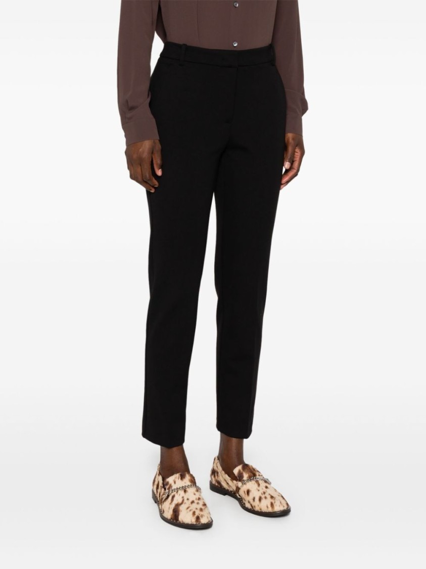 Pinko Tailored Black Trousers With Polished Silhouette In Black