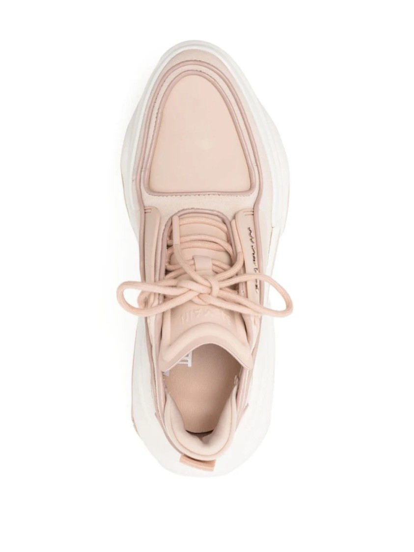 Balmain B Bold Low-rubberized Sneakers In Pink