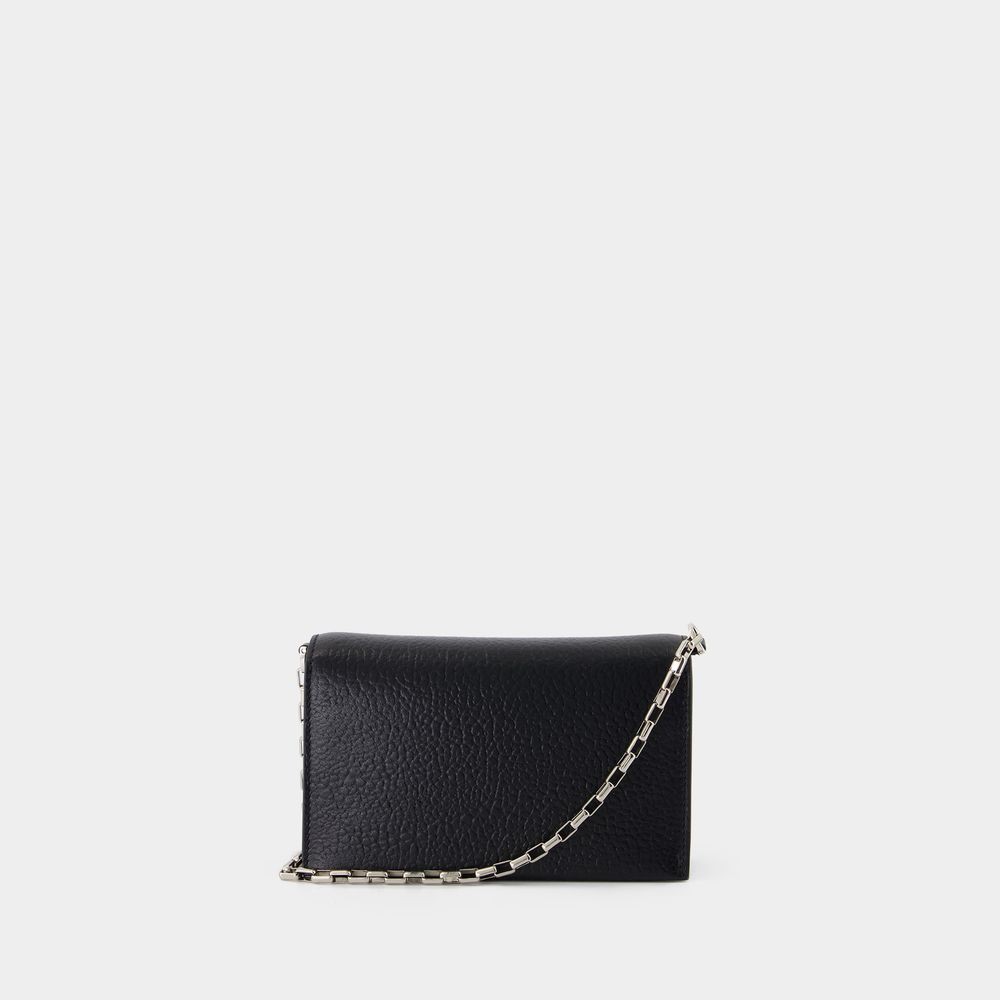 Alexander Mcqueen Leather Clutch Bag In Black