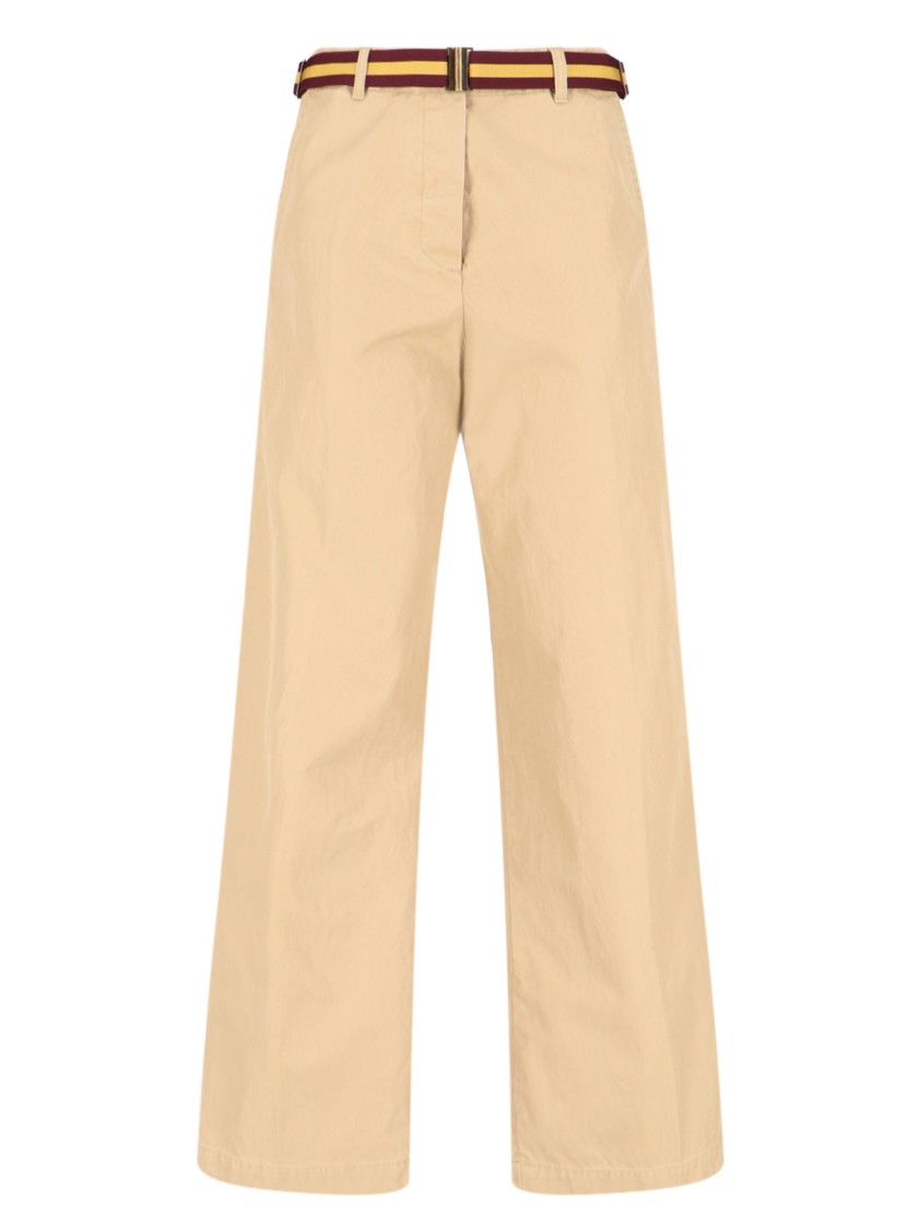 Dries Van Noten Beige Cotton Wide-leg Pants