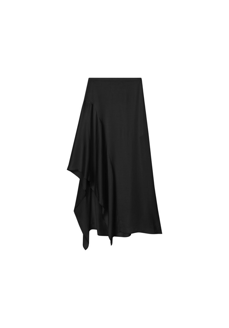 Shop Aeron Aster - Satin Maxi Skirt In Black