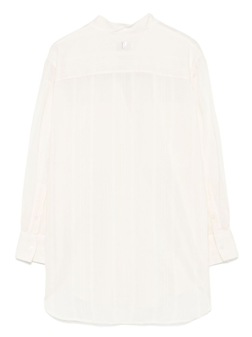 Dondup Relaxed Fit White Button-down Shirt With Chest Pockets
