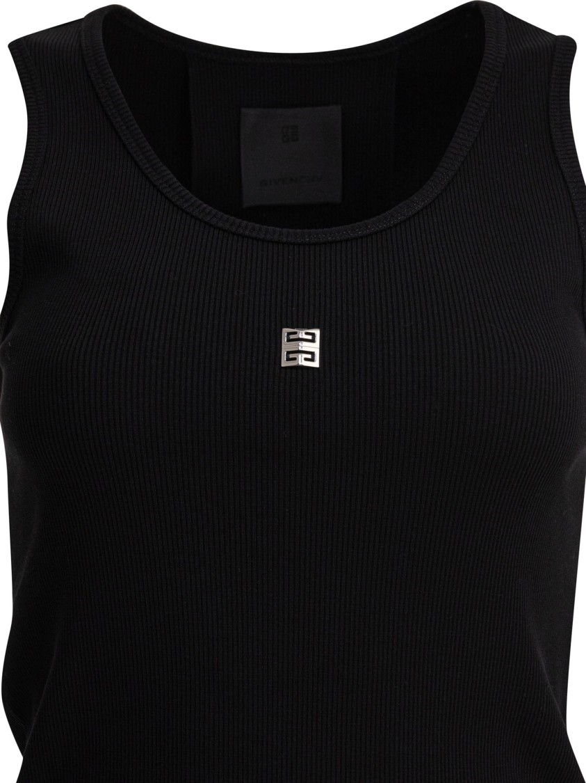 Givenchy Ribbed Tank Top In Black