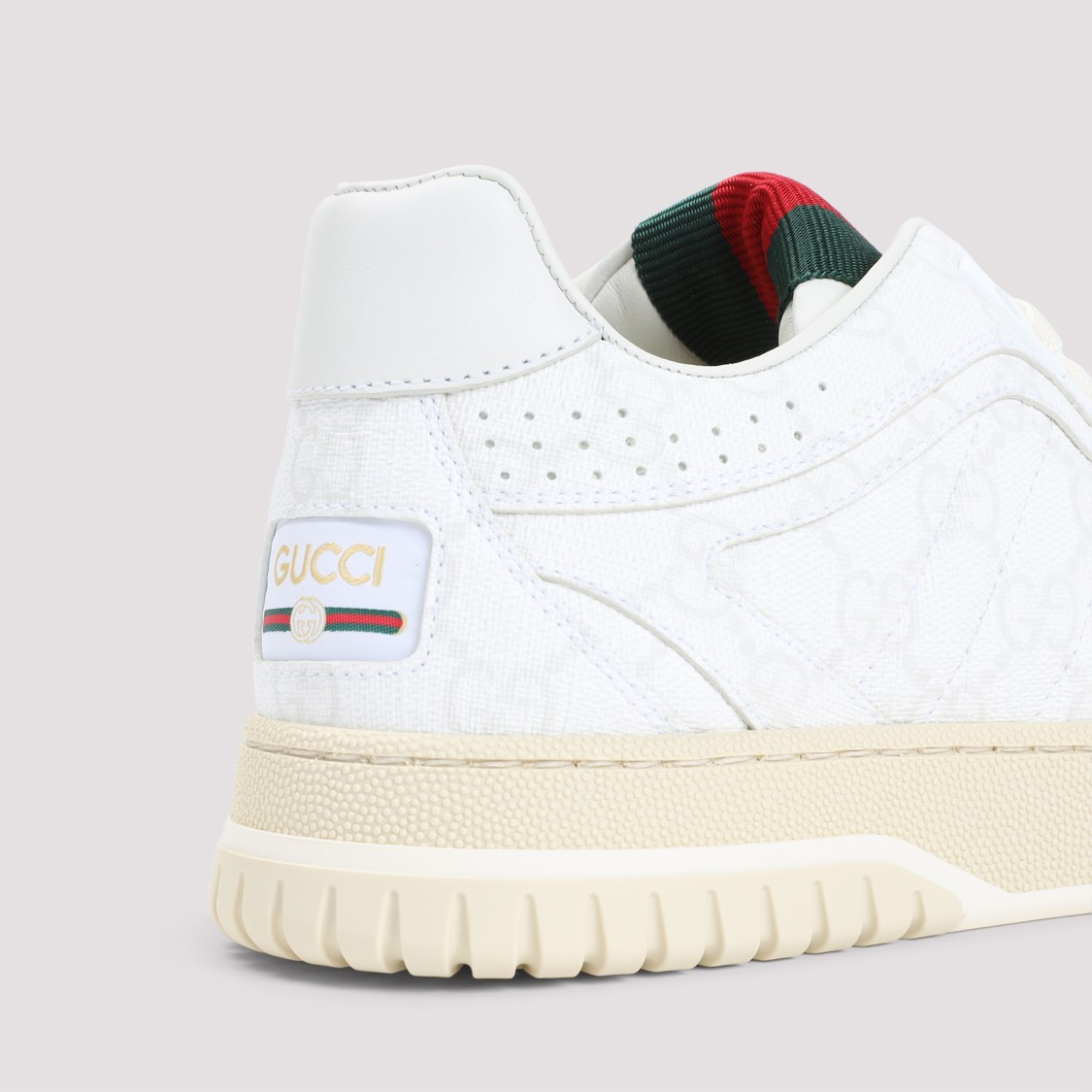 Shop Gucci Re-web Textile Sneakers In White
