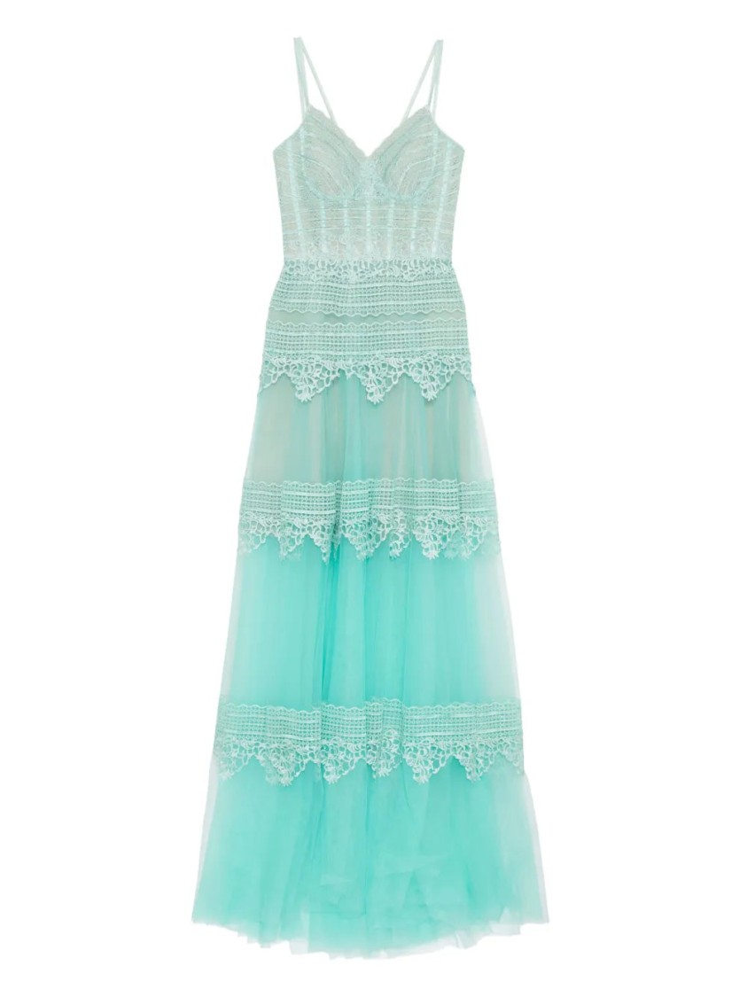 Saiid Kobeisy Lace Long Dress In Multi