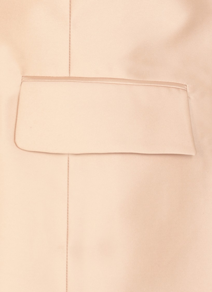Shop Alberta Ferretti Ivory Silk Blend Blazer In Neutrals