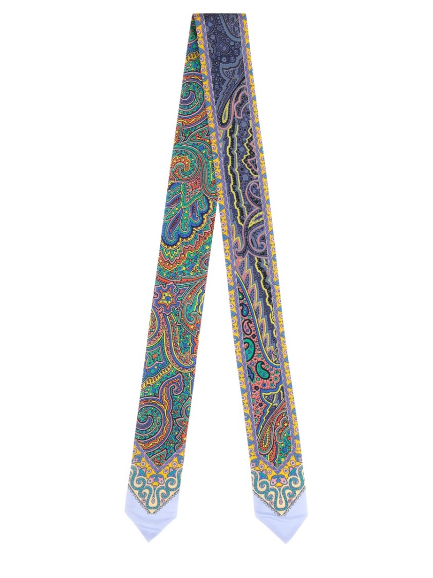Shop Etro Paisley Pattern Silk Maxi Scarf In Multicolor