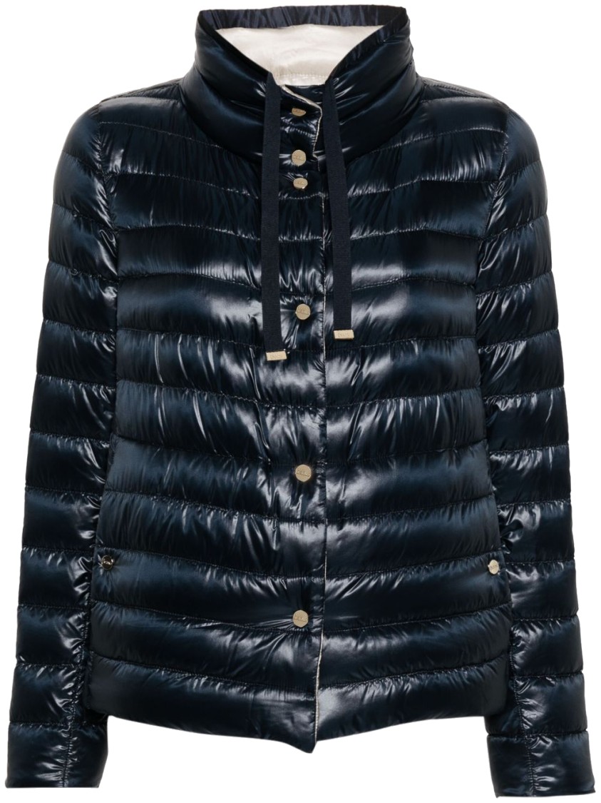 Herno Puffer Jacket With High Collar And Drawstring