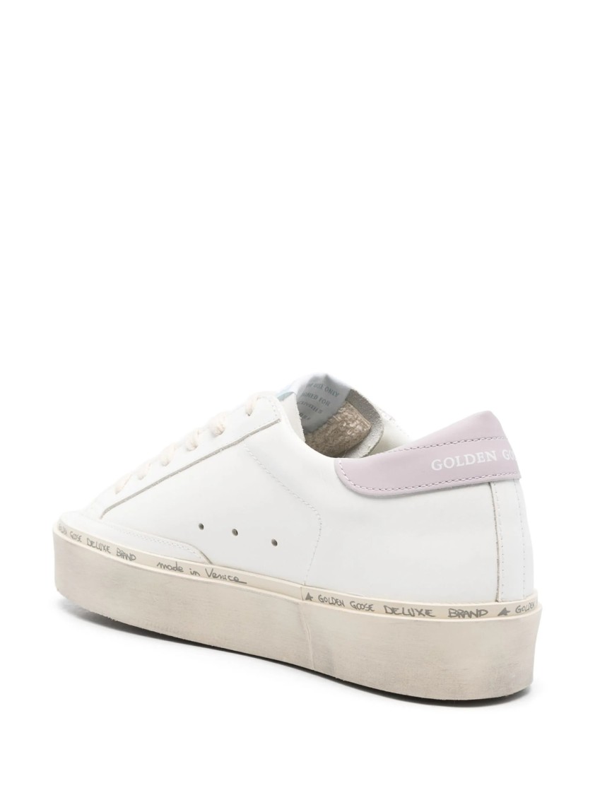 Golden Goose White Leather Sneakers In White