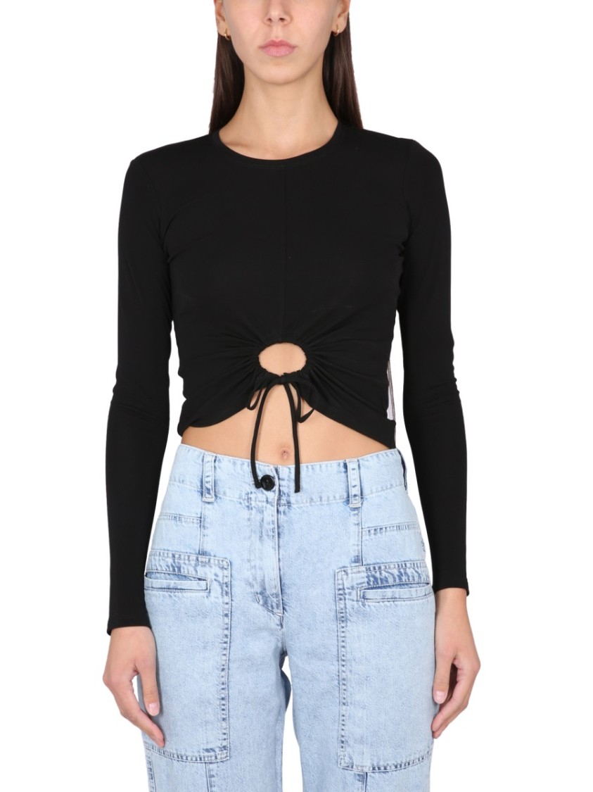 PROENZA SCHOULER X WHITE LABEL PROENZA SCHOULER X WHITE LABEL CROPPED TOP WITH CIRCULAR CUT