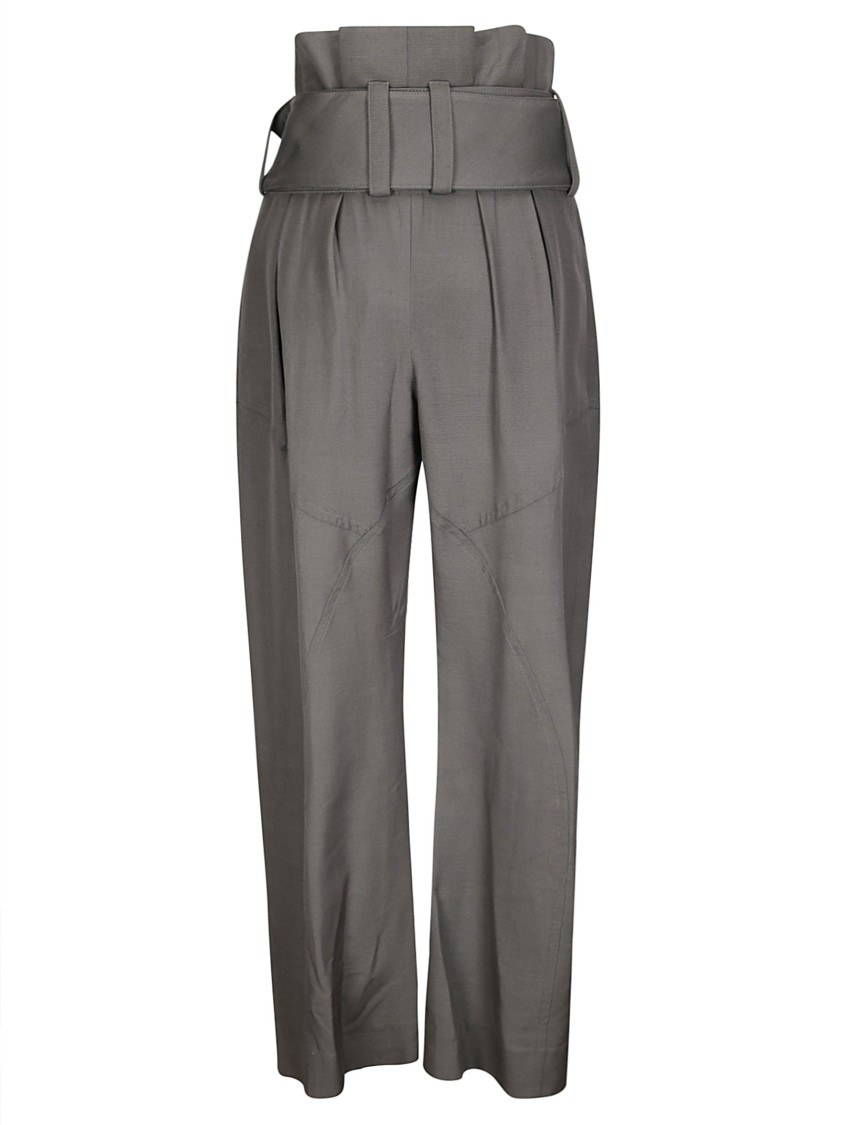 Jw Anderson J. W. Anderson High Waisted Trousers, Wide Leg With Darts In Gray