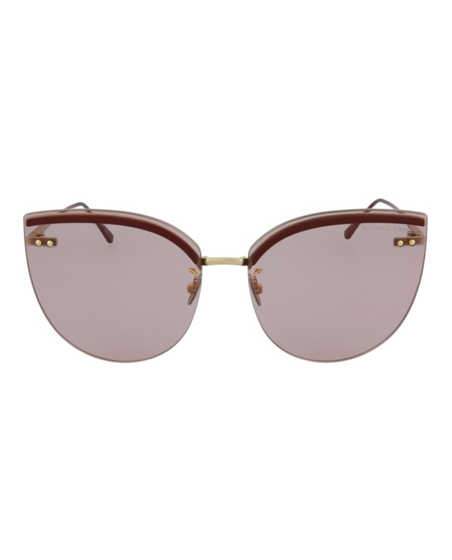 Bottega Veneta Cat Eye-frame Metal Sunglasses