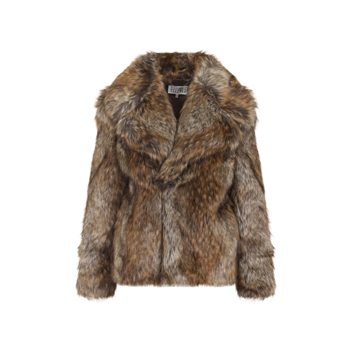 Mm6 Maison Margiela Acrylic Jacket Synthetic Fur In Brown