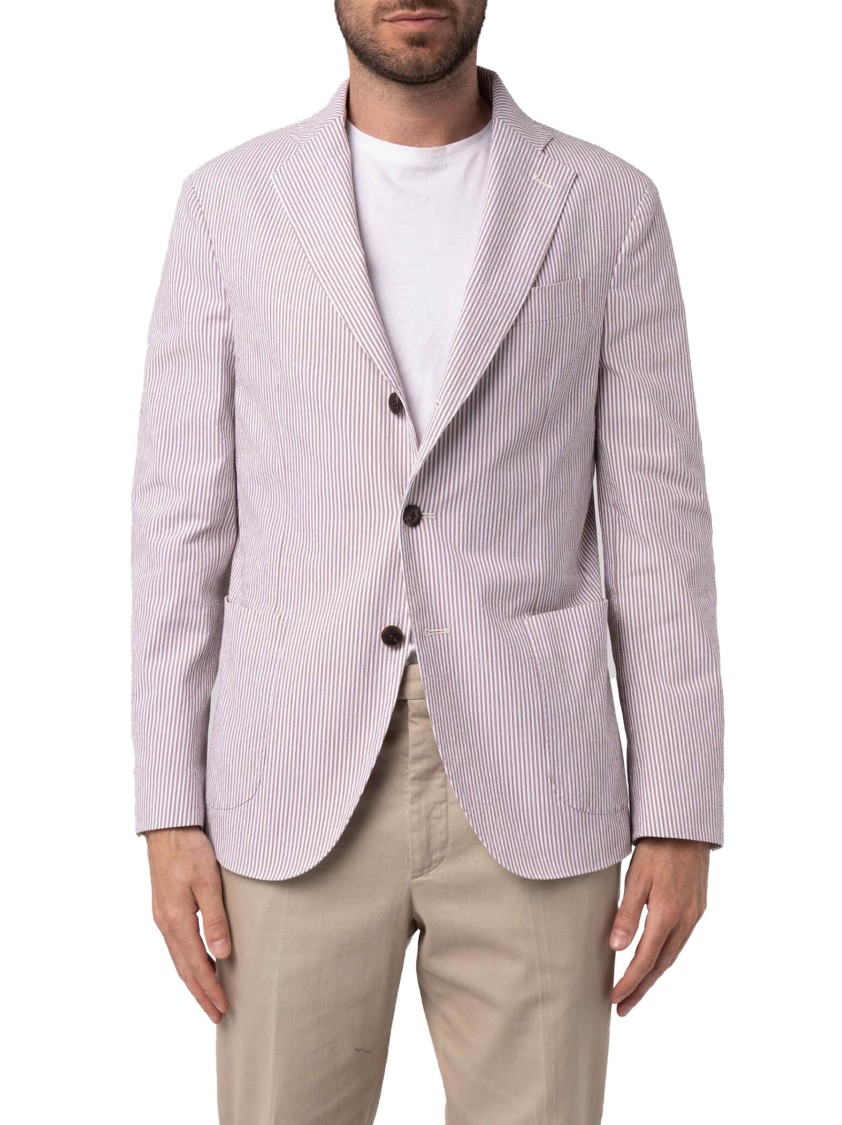 Drumohr Tailored Grey Virgin Wool Pinstripe Suit With Single-breasted Blazer