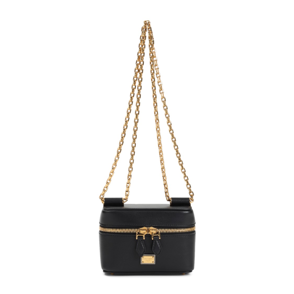 DOLCE & GABBANA DOLCE & GABBANA BLACK CALF LEATHER SHOULDER BAG