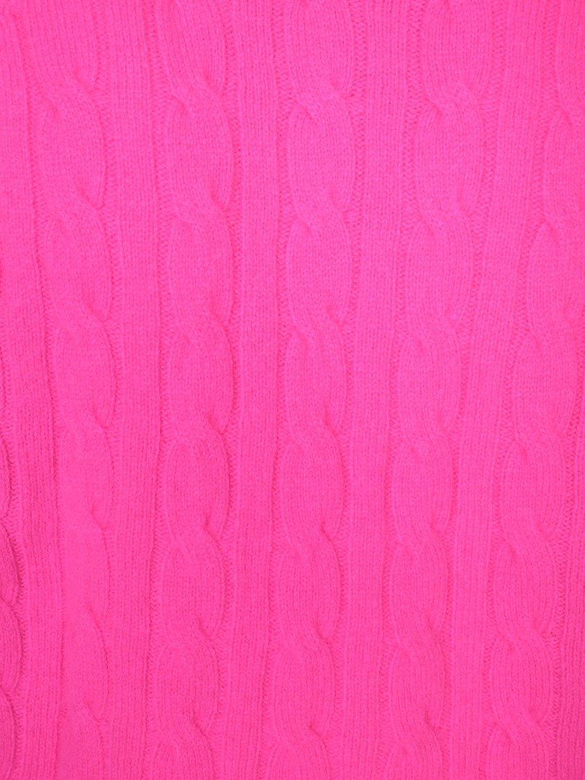 AMARANTO AMARANTO PINK KNITWEAR WITH BRAIDED PATTERN