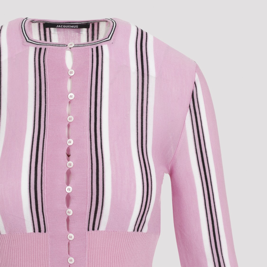 Jacquemus Pink Virgin Wool Le Cardigan Spiaggia Cardigan In Pink