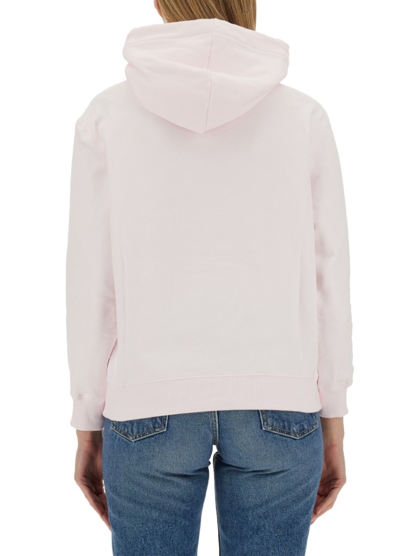 Lanvin Relaxed Fit Cotton Sweatshirt With Front Print In White
