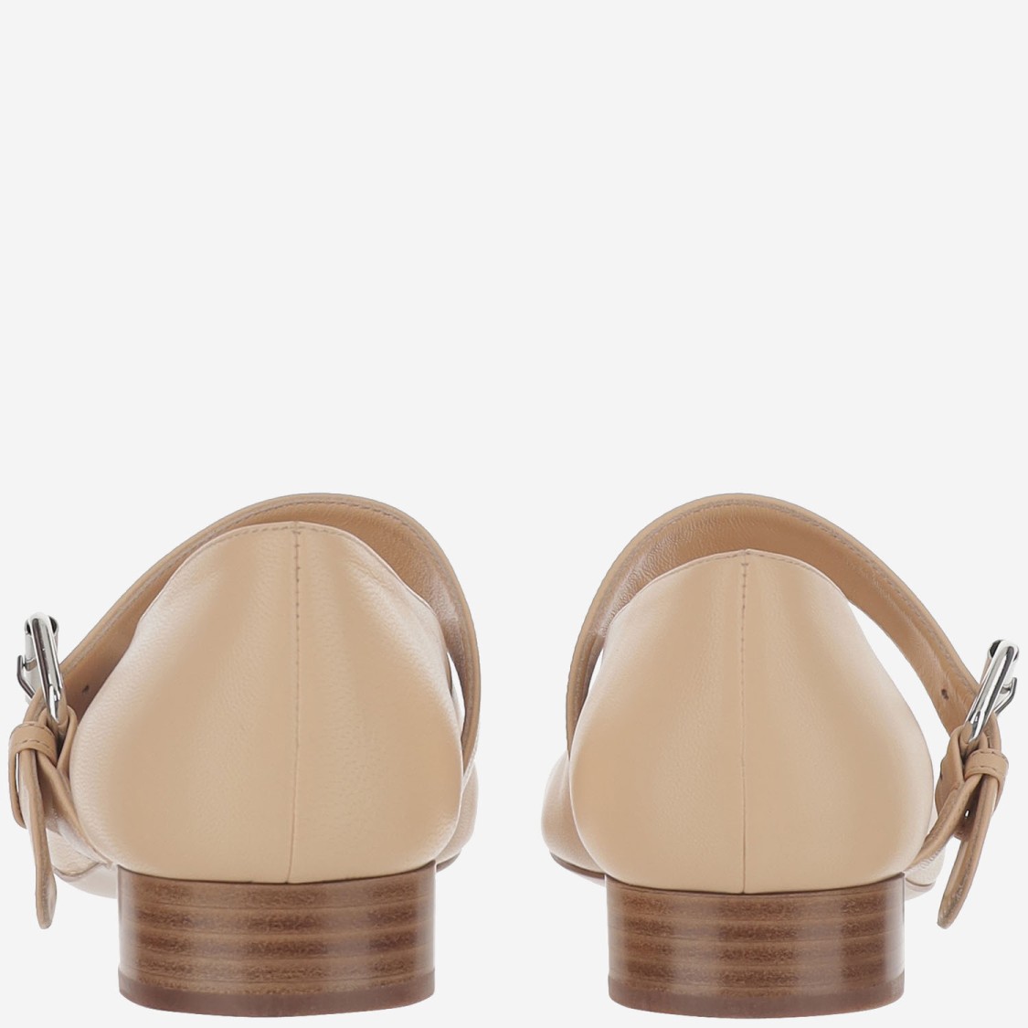 Niccolò Pasqualetti Ballerina Oblique Strap In Neutrals