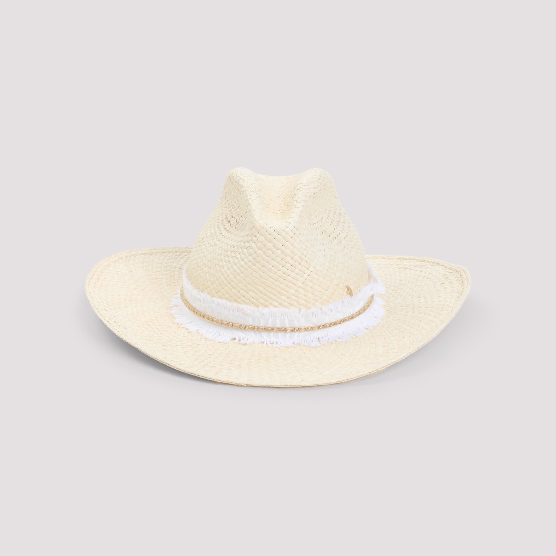 MAISON MICHEL MAISON MICHEL NATURAL BEIGE BRISA AUSTIN DENIM STRASS HAT 
