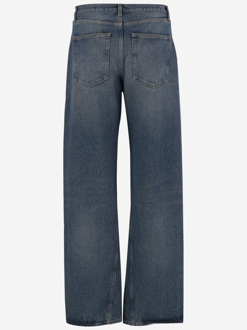 Armarium Washed Denim Jeans With Classic Five-pocket Design