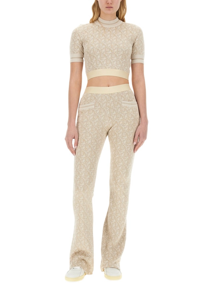 Palm Angels Monogram Jersey In Neutrals