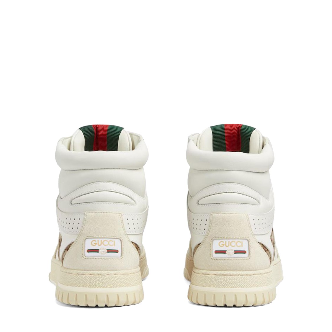 Gucci Re-web High Sneakers In Neutral