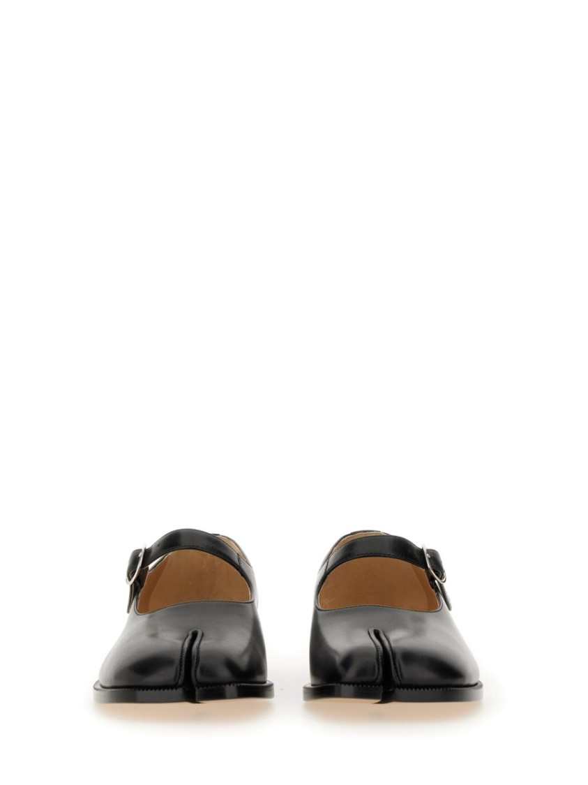 Shop Maison Margiela Mary Jane Tabi In Black